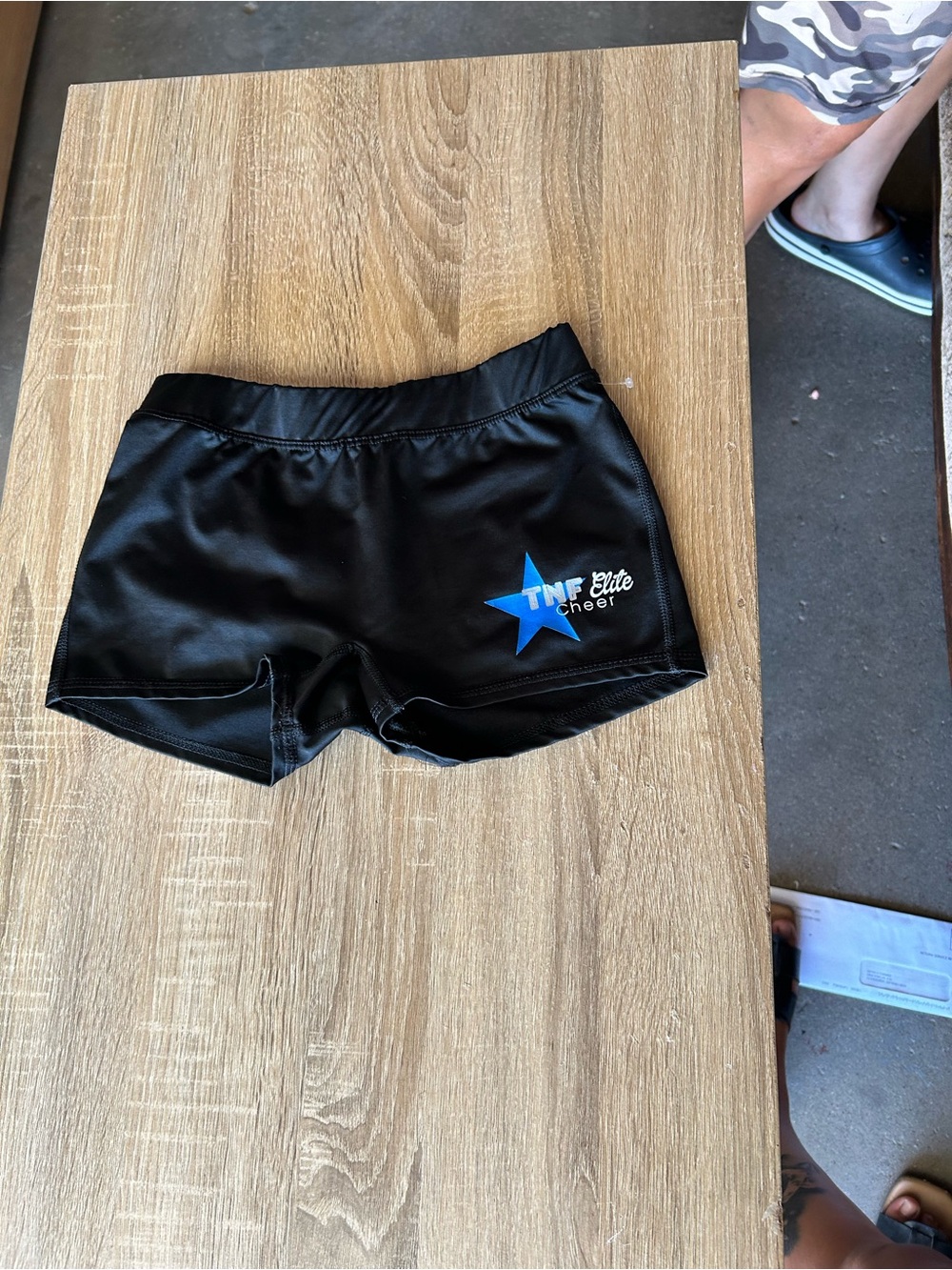Augusta Sportswear Black Bike Shorts with Blue Star Logo